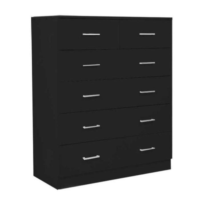 Tallboy Dresser 6 Chest Of Drawers Table Cabinet Bedroom Storage Black