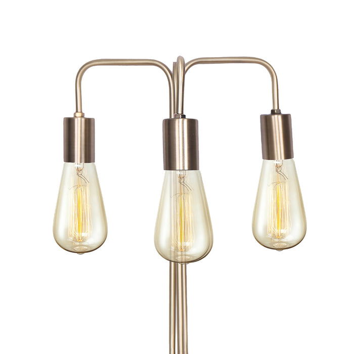 Exposed Bulb Industrial Table Lamp