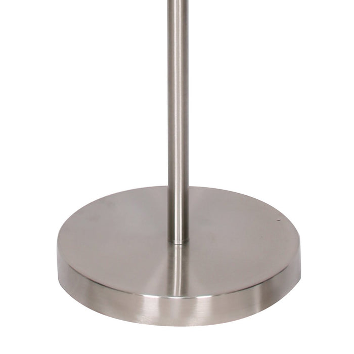 Brushed Nickel Height-Adjustable Metal Floor Lamp