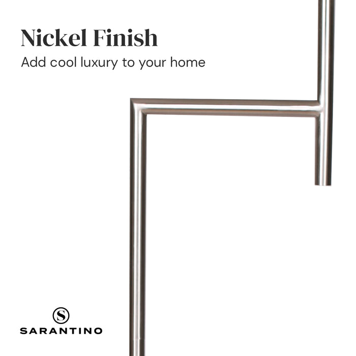 Nickel Metal Arc Floor Lamp