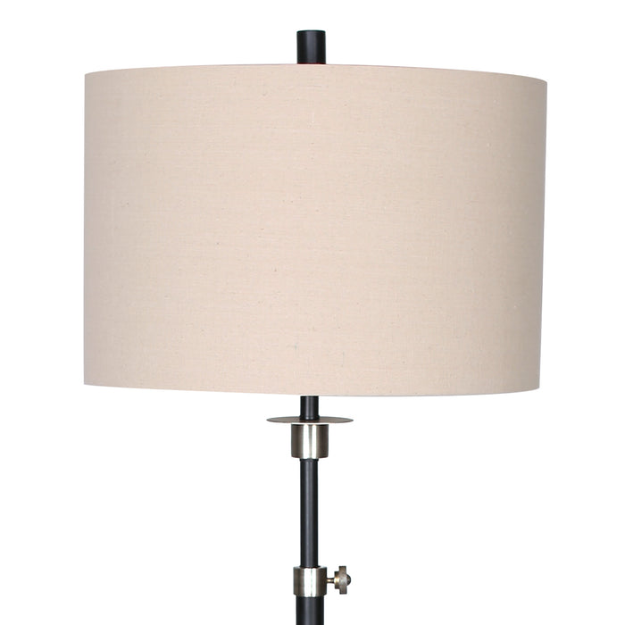 Metal Floor Lamp with Cream Drum Shade