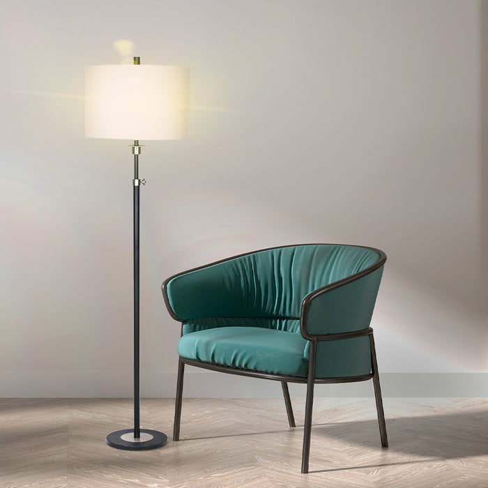 Metal Floor Lamp with Cream Drum Shade