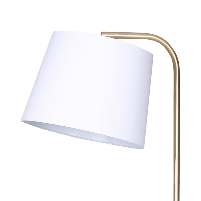 Glass End Brass Finish Table Top Floor Lamp