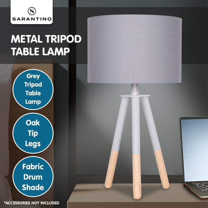 Tripod Desk Lamp in Metal & Wood Nordic Minimalist Light