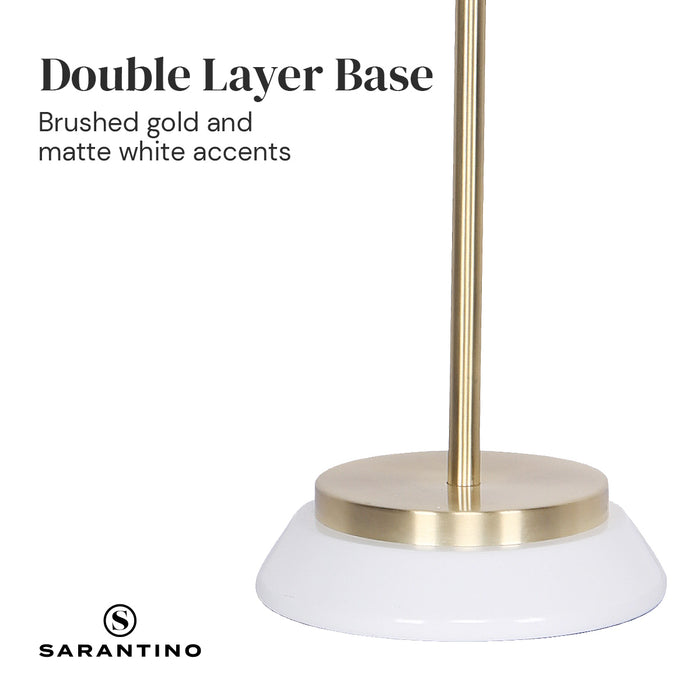 Electric Reading Light Table Lamp Brass Finish - White