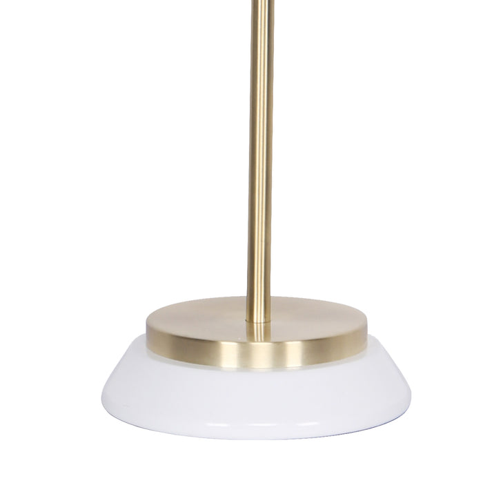 Electric Reading Light Table Lamp Brass Finish - White