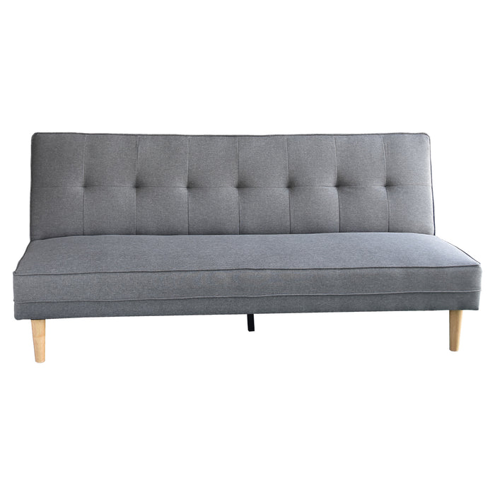 Madison Sofa Bed Lounge Couch Futon Furniture Home Light Grey Linen Suite