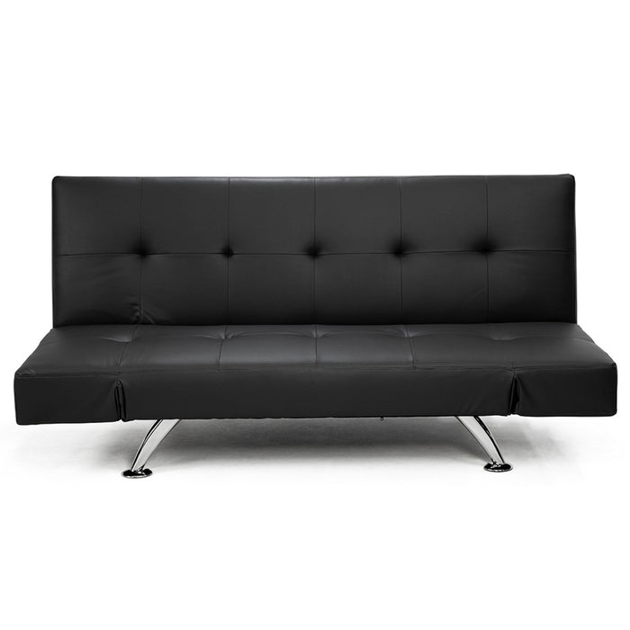 Brooklyn Sofa Bed Faux Leather Lounge Couch Futon Furniture Adjustable Suite Bk