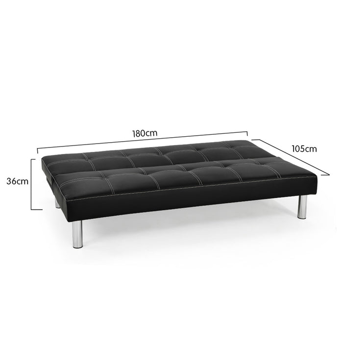 Chelsea Sofa Bed Faux Leather Lounge Couch Futon Furniture Modular Suite