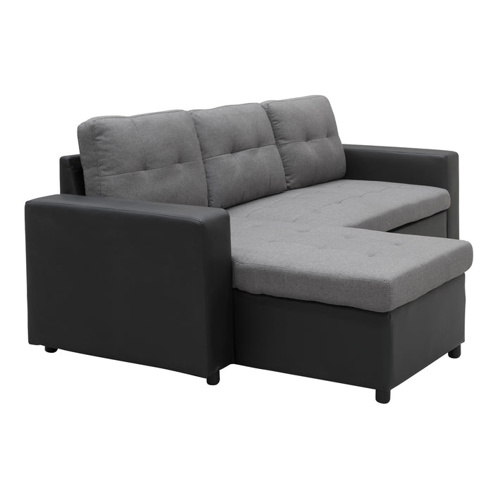 Corner Sofa Linen Lounge Couch L-shaped Modular Furniture Home Chaise Grey