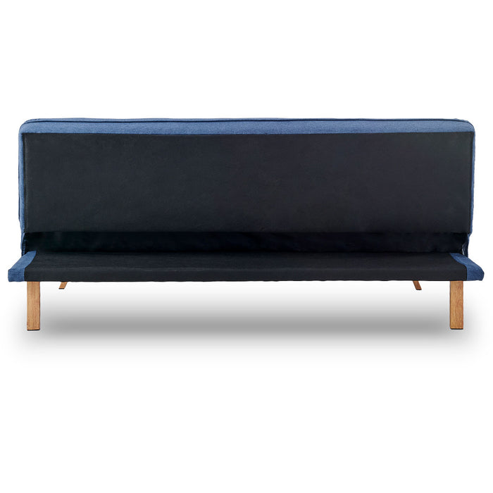 3 Seater Modular Linen Fabric Sofa Bed Couch  - Dark Blue