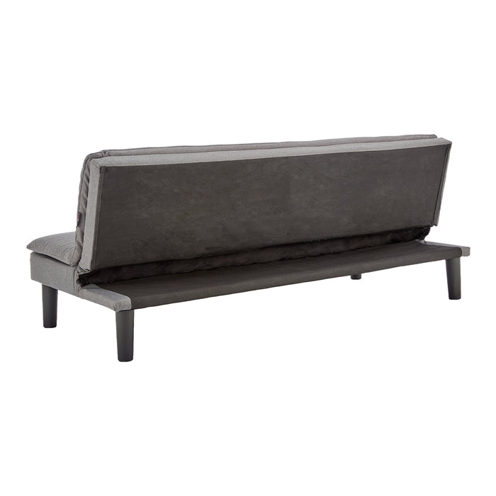 3 Seater Modular Faux Linen Fabric Sofa Bed Couch -Dark Grey