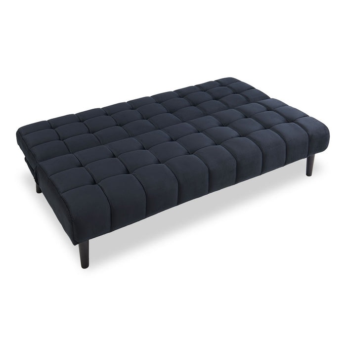 Faux Suede Fabric Sofa Bed Furniture Lounge Seat Black