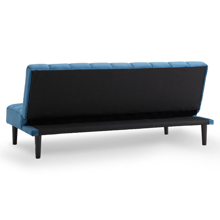 Faux Suede Fabric Sofa Bed Furniture Lounge Seat Blue