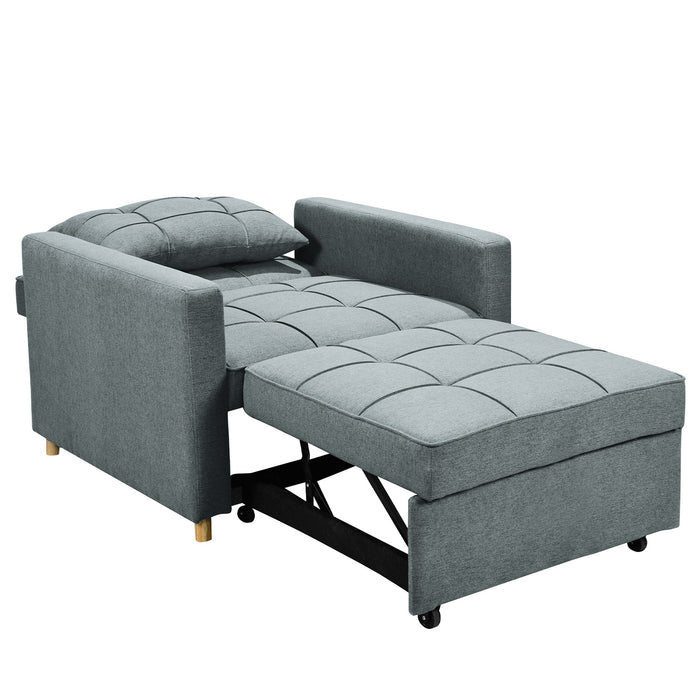 Suri 3-in-1 Convertible Sofa Chair Bed -  Airforce Blue