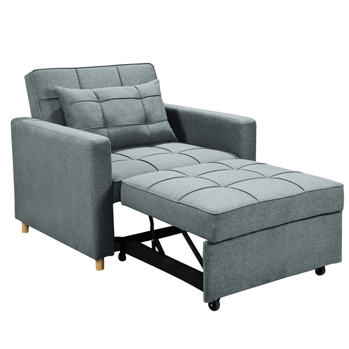 Suri 3-in-1 Convertible Sofa Chair Bed -  Airforce Blue