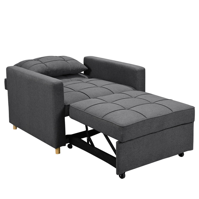 Suri 3-in-1 Convertible Lounge Chair Bed - Dark Grey