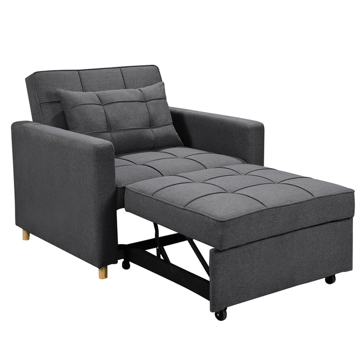 Suri 3-in-1 Convertible Lounge Chair Bed - Dark Grey