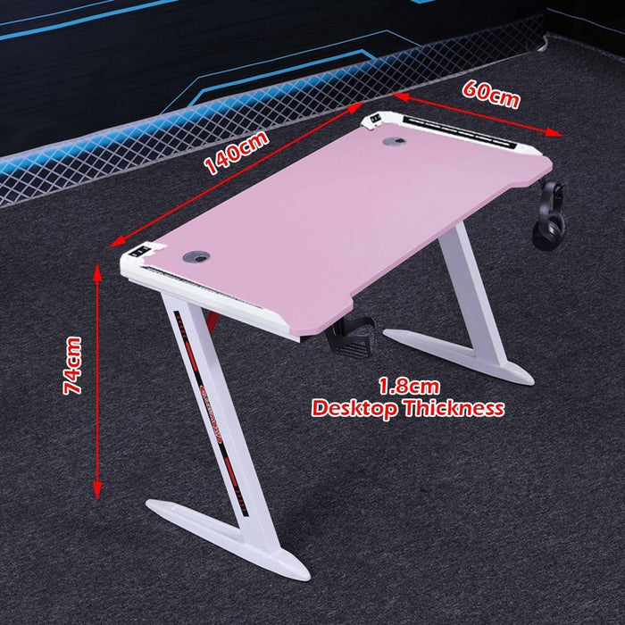 120cm Gaming Desk Desktop PC Computer Desks Desktop Racing Table Office Laptop Y-legs Black