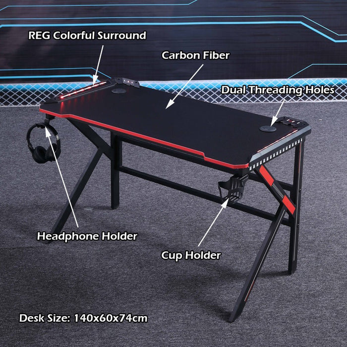 120cm Gaming Desk Desktop PC Computer Desks Desktop Racing Table Office Laptop Home AU