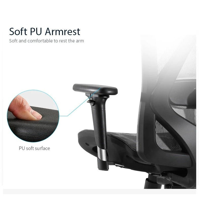 M57 Ergonomic Office Chair, Computer Chair Desk Chair High Back Chair Breathable,3D Armrest and Lumbar Support Grey without Footrest