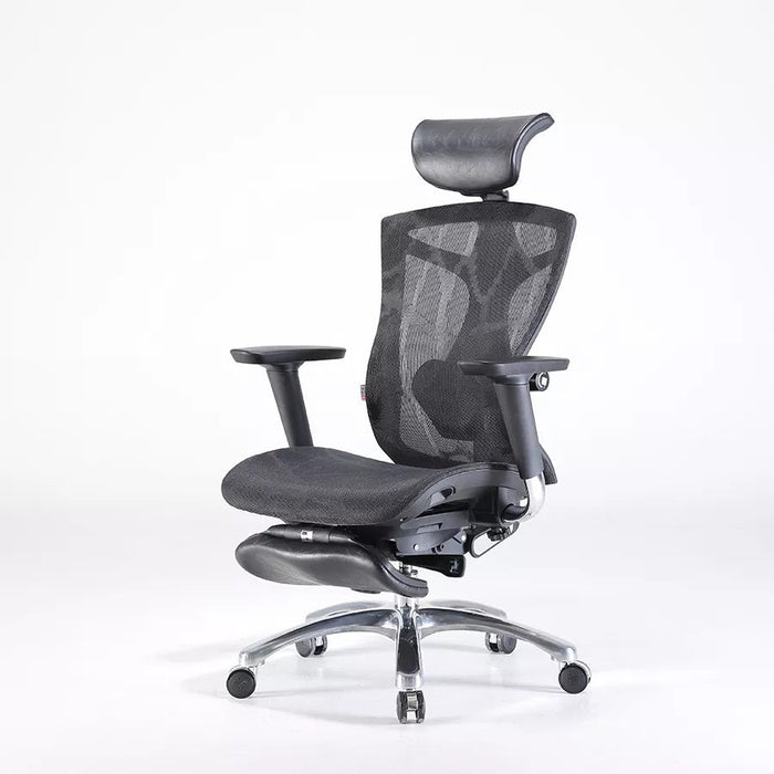 Ergonomic Office Chair V1 4D Adjustable High-Back Breathable With Footrest And Lumbar Support Grey