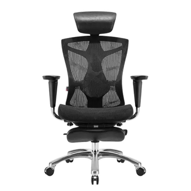 Ergonomic Office Chair V1 4D Adjustable High-Back Breathable With Footrest And Lumbar Support Grey