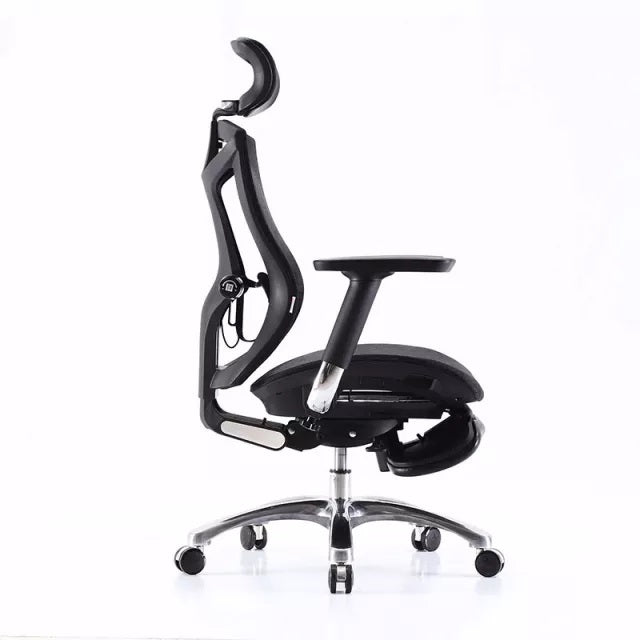 Ergonomic Office Chair V1 4D Adjustable High-Back Breathable With Footrest And Lumbar Support Grey