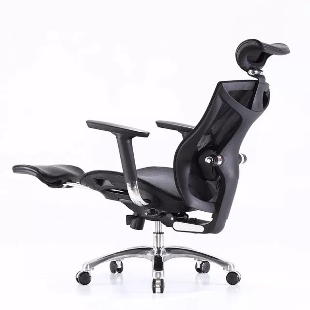 Ergonomic Office Chair V1 4D Adjustable High-Back Breathable With Footrest And Lumbar Support Black