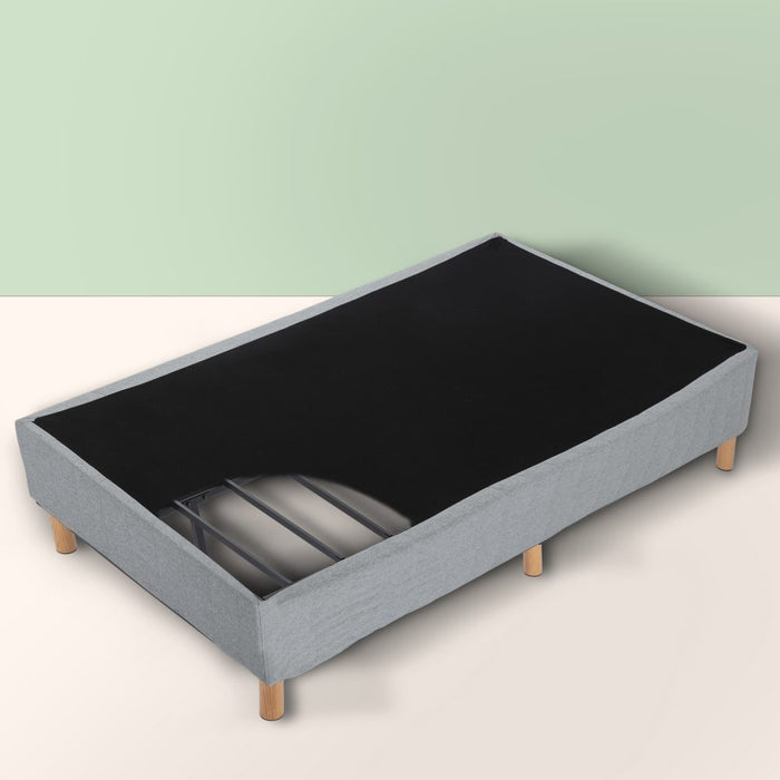 Metal Bedframe Mattress Foundation (Light Grey) &#8211; King