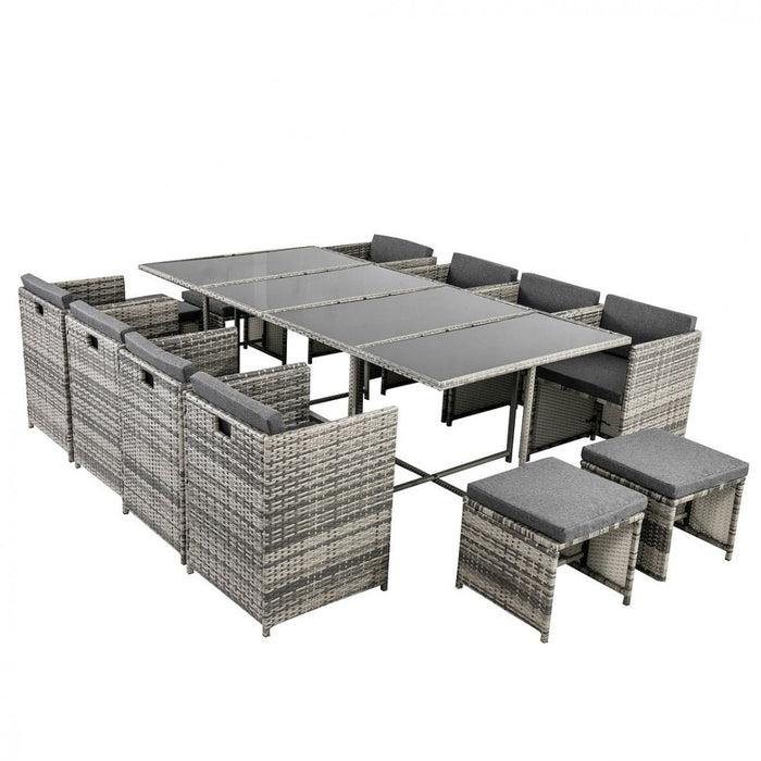 Bali 13PC  Outdoor Dining Set Grey