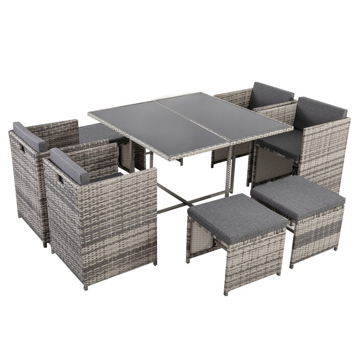 Horrocks 8 Seater Outdoor Dining Set Grey