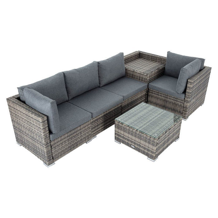 6PCS Outdoor Modular Lounge Sofa Coogee Grey