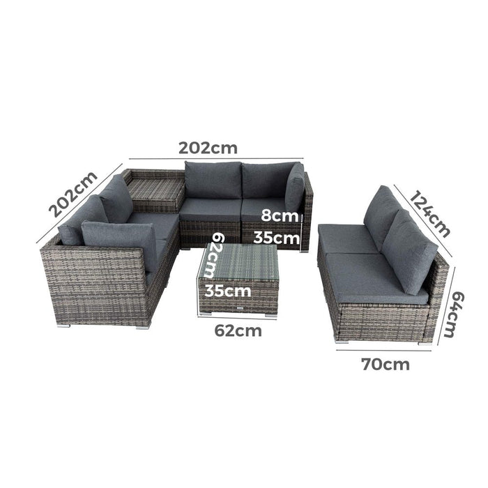 Casey Outdoor Lounge Sofa - Grey