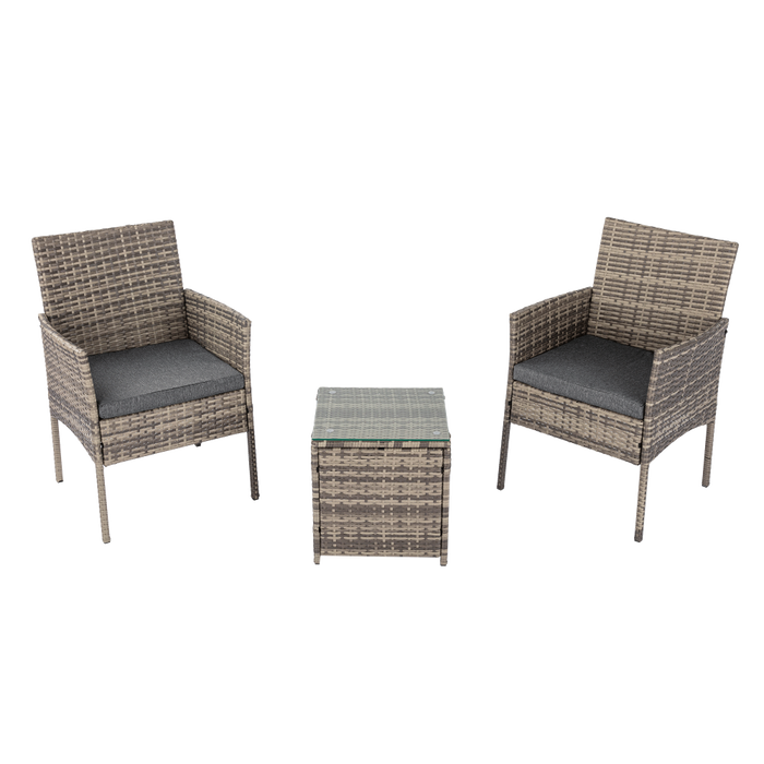 Sophia Rattan Outdoor Set- Mixed Grey