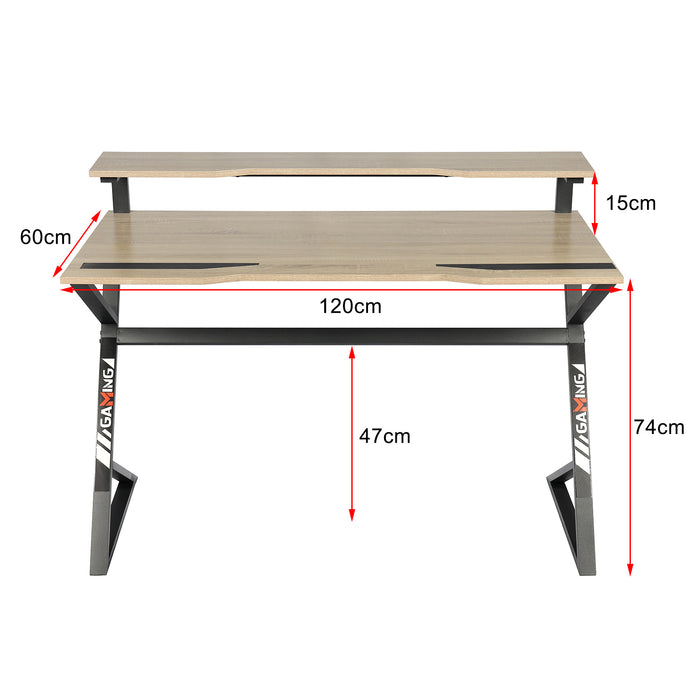 Computer Desk, Sturdy Home Office Gaming Desk for Laptop, Modern Simple Style Writing Table, Multipurpose Workstation