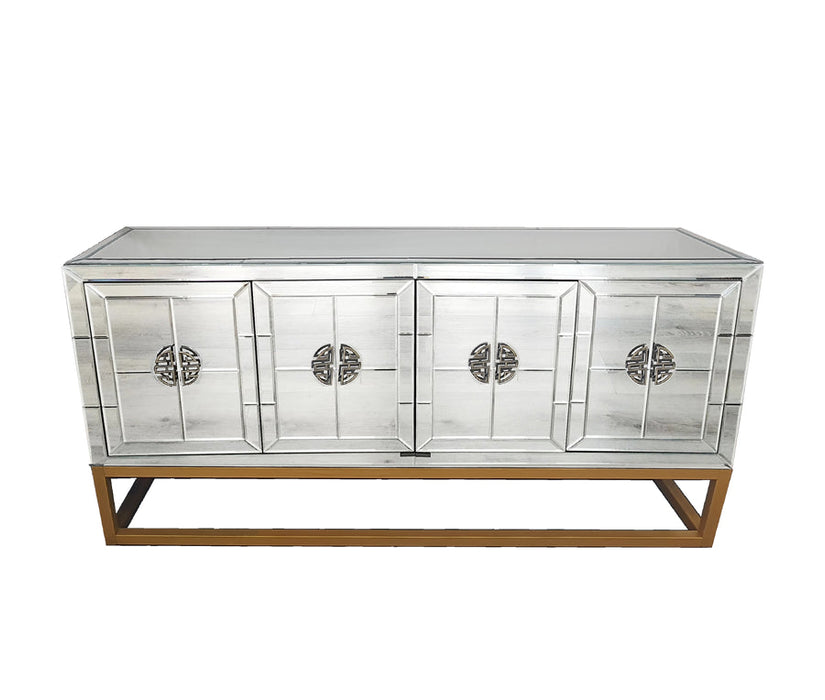 Athens Mirrored Buffet Table -Gold