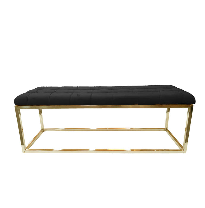 Holly Gold / Black Ottoman