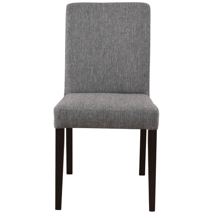 Catmint Dining Chair Set of 2 Fabric Upholstered Solid Acacia Wood - Granite