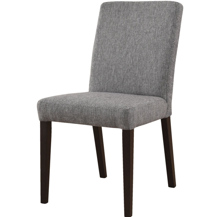 Catmint Dining Chair Set of 2 Fabric Upholstered Solid Acacia Wood - Granite