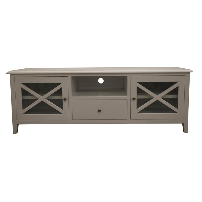 Daisy ETU Entertainment TV Unit 210cm Solid Acacia Wood Hampton - White