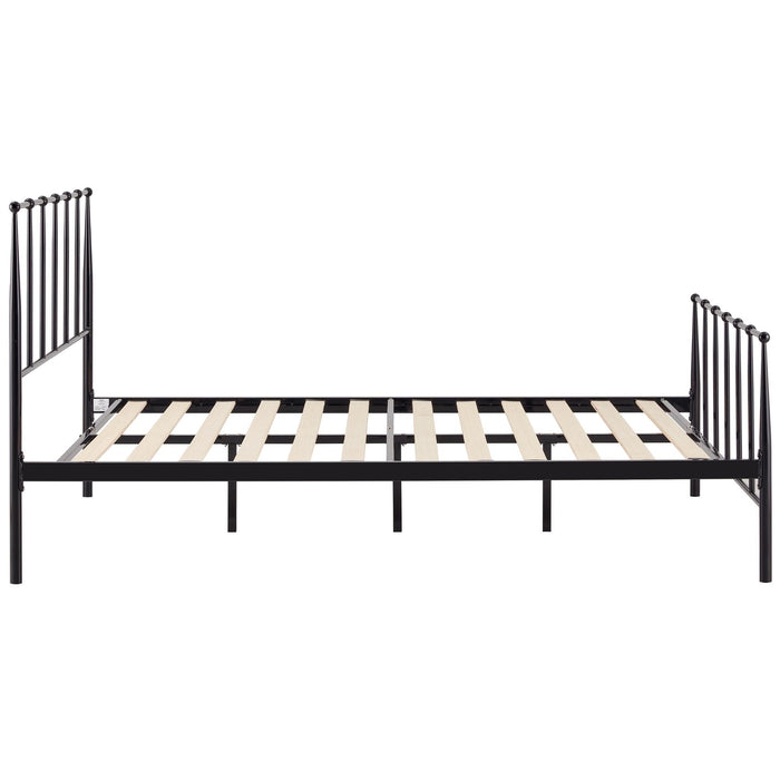 Hardy  Double Bed Size Metal Frame Platform Mattress Base - Black