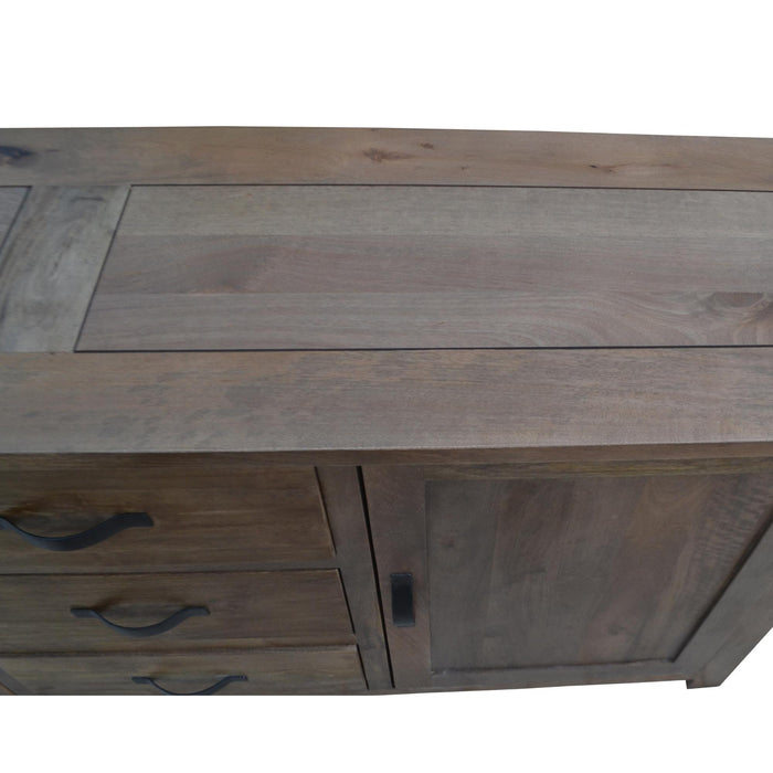 Aksa Buffet Table 175cm 2 Door 3 Drawer Solid Mango Timber Wood