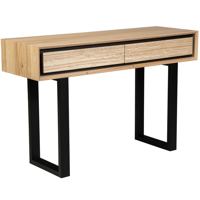 Aconite Console Hallway Entry Table 120cm Solid Messmate Timber Wood - Natural