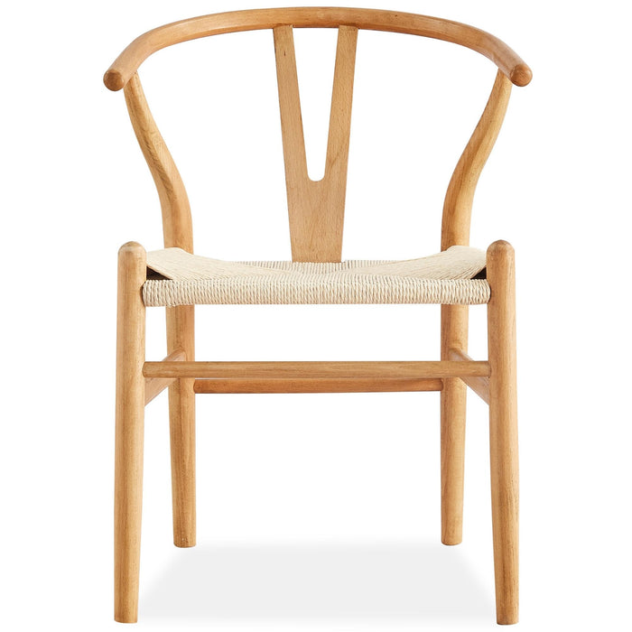 Anemone  Set of 8 Wishbone Dining Chair Beech Timber Replica Hans Wenger Natural