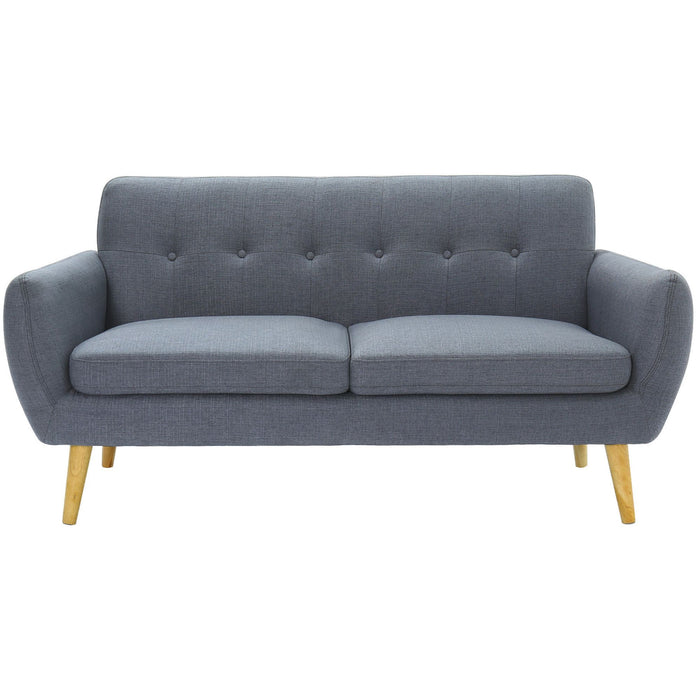 Dane 3 Seater Fabric Upholstered Sofa Lounge Couch - Dark Grey