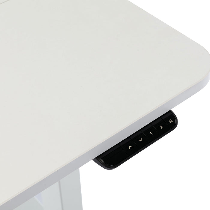 1.2m Sit And Stand Desk In White