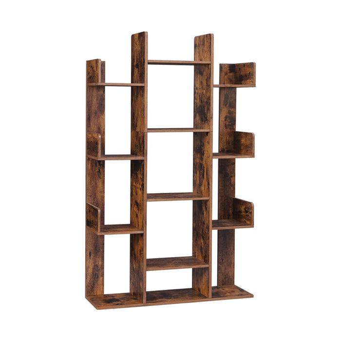 Bookshelf Tree-Shaped Bookcase with 13 Storage Shelves