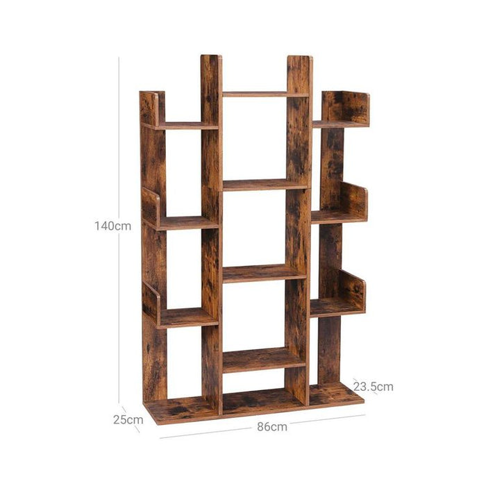 Bookshelf Tree-Shaped Bookcase with 13 Storage Shelves