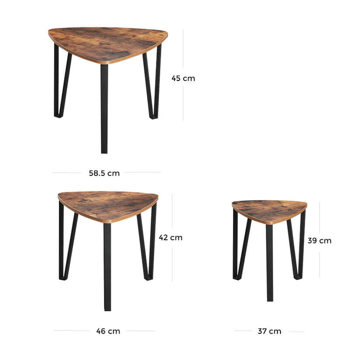 3 Piece Nesting Coffee Tables Set